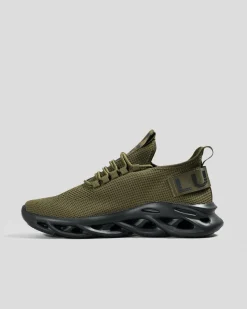 Lucid Stratford Shoes Dark Olive/black Clearance