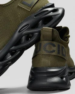 Lucid Stratford Shoes Dark Olive/black Clearance