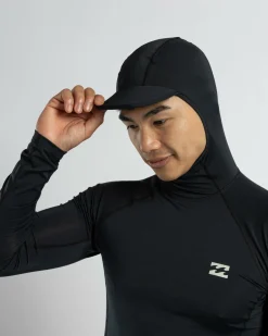 Billabong Strike Mission Hood Long Sleeve Rash Vest Black Best