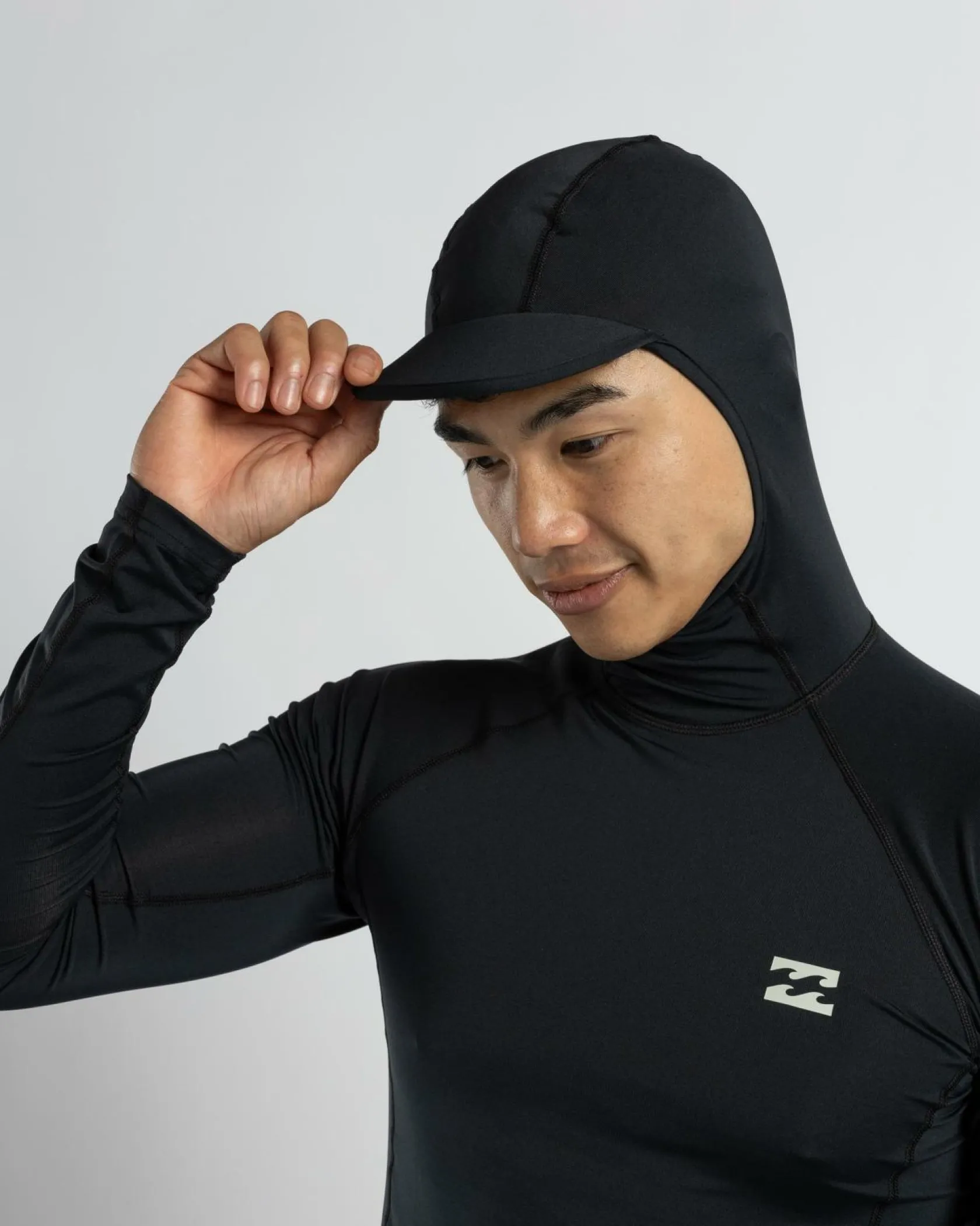 Billabong Strike Mission Hood Long Sleeve Rash Vest Black Best