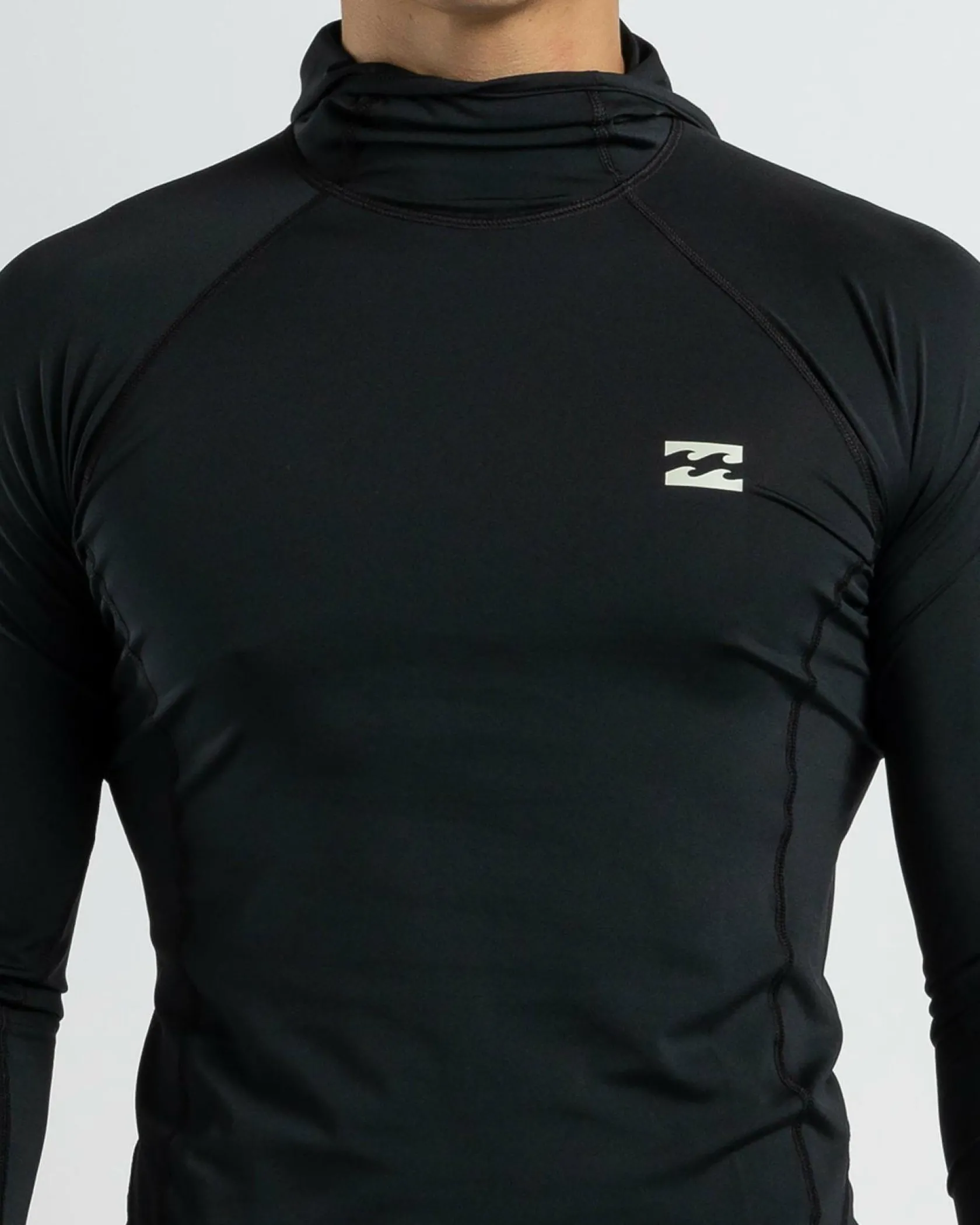 Billabong Strike Mission Hood Long Sleeve Rash Vest Black Best