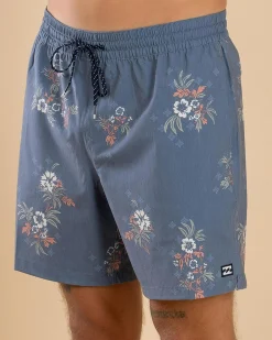 Billabong Sundays Lay Back Board Shorts Steel Blue New