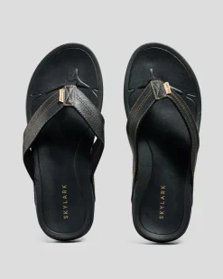 Skylark Sunny Thongs Black/tan Outlet