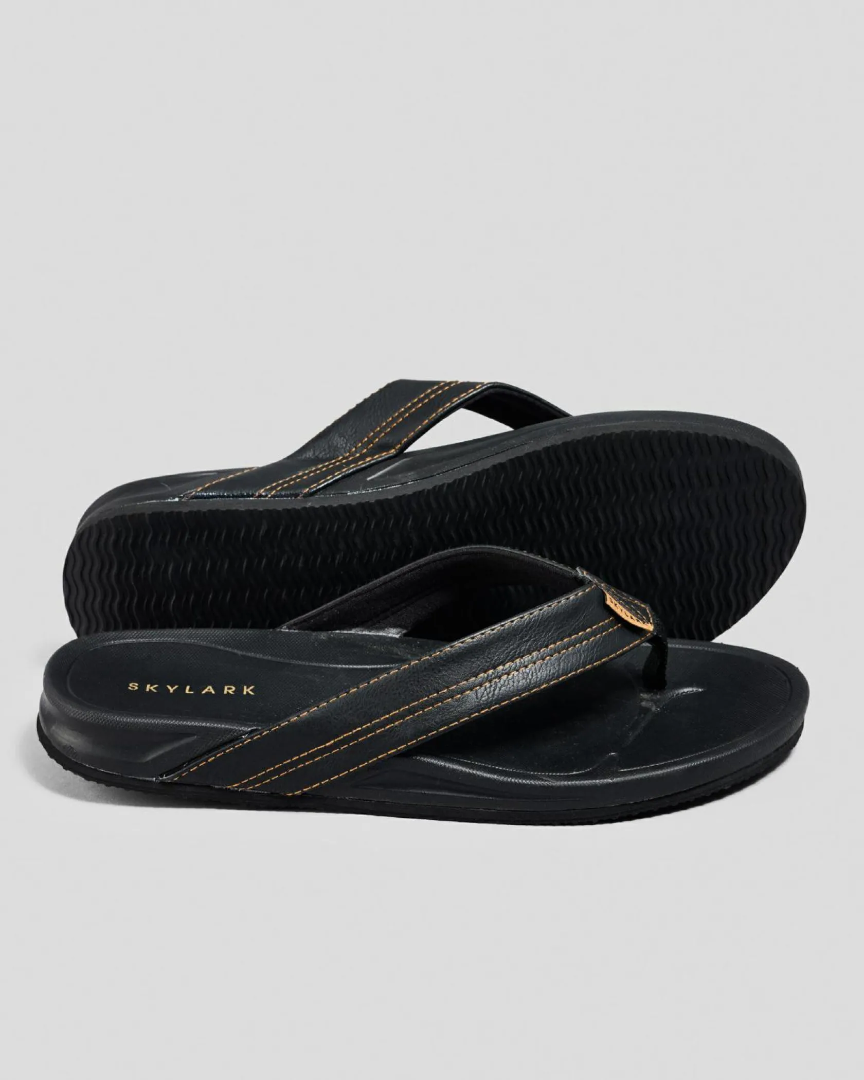 Skylark Sunny Thongs Black/tan Outlet