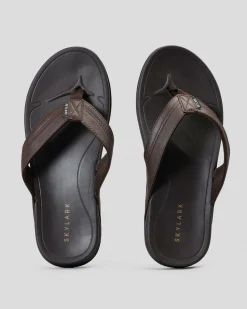 Skylark Sunny Thongs Brown Hot