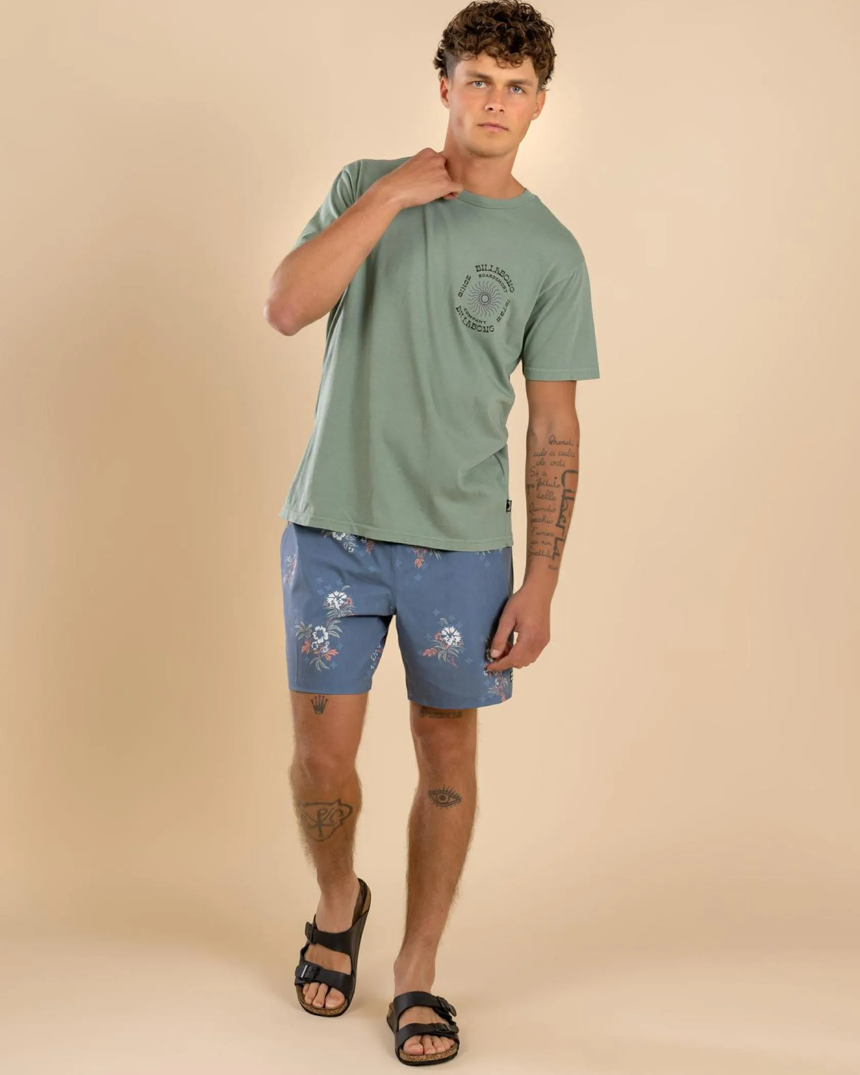 Billabong Sunrise Premium T-Shirt Mineral Blue Discount