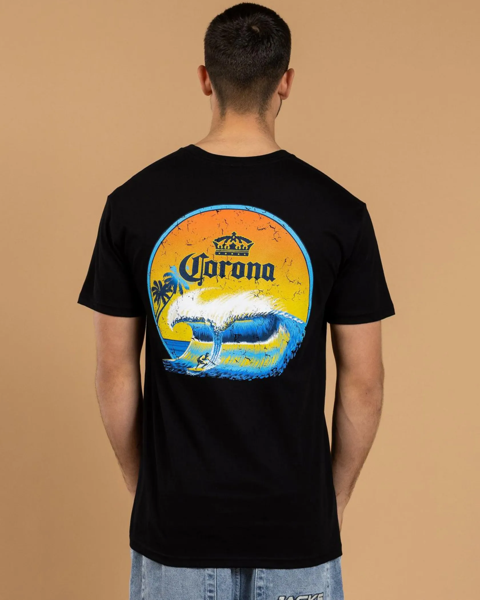 Corona Sunset Sesh T-Shirt Black Discount