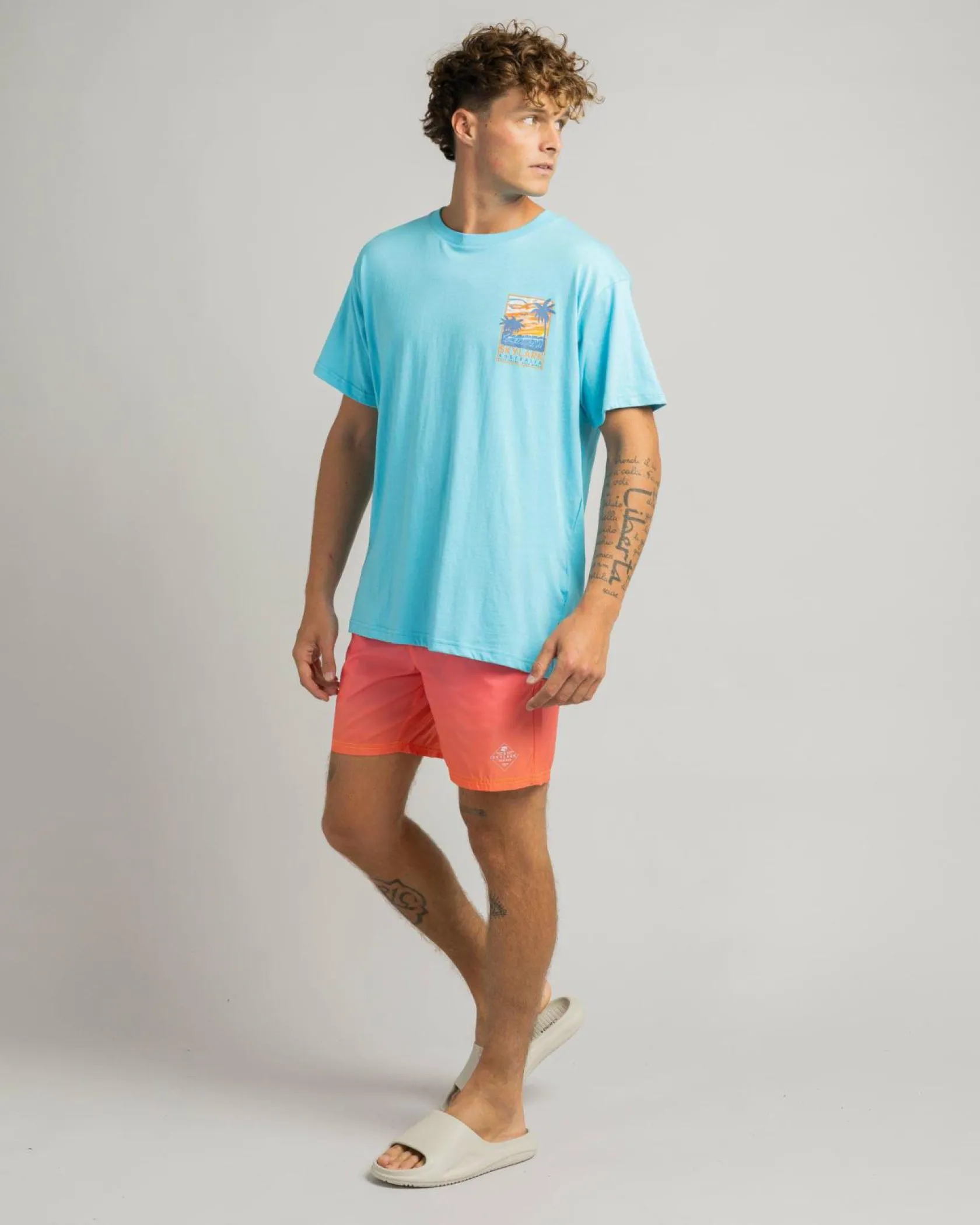 Skylark Sunset Swell T-Shirt Bright Blue Clearance