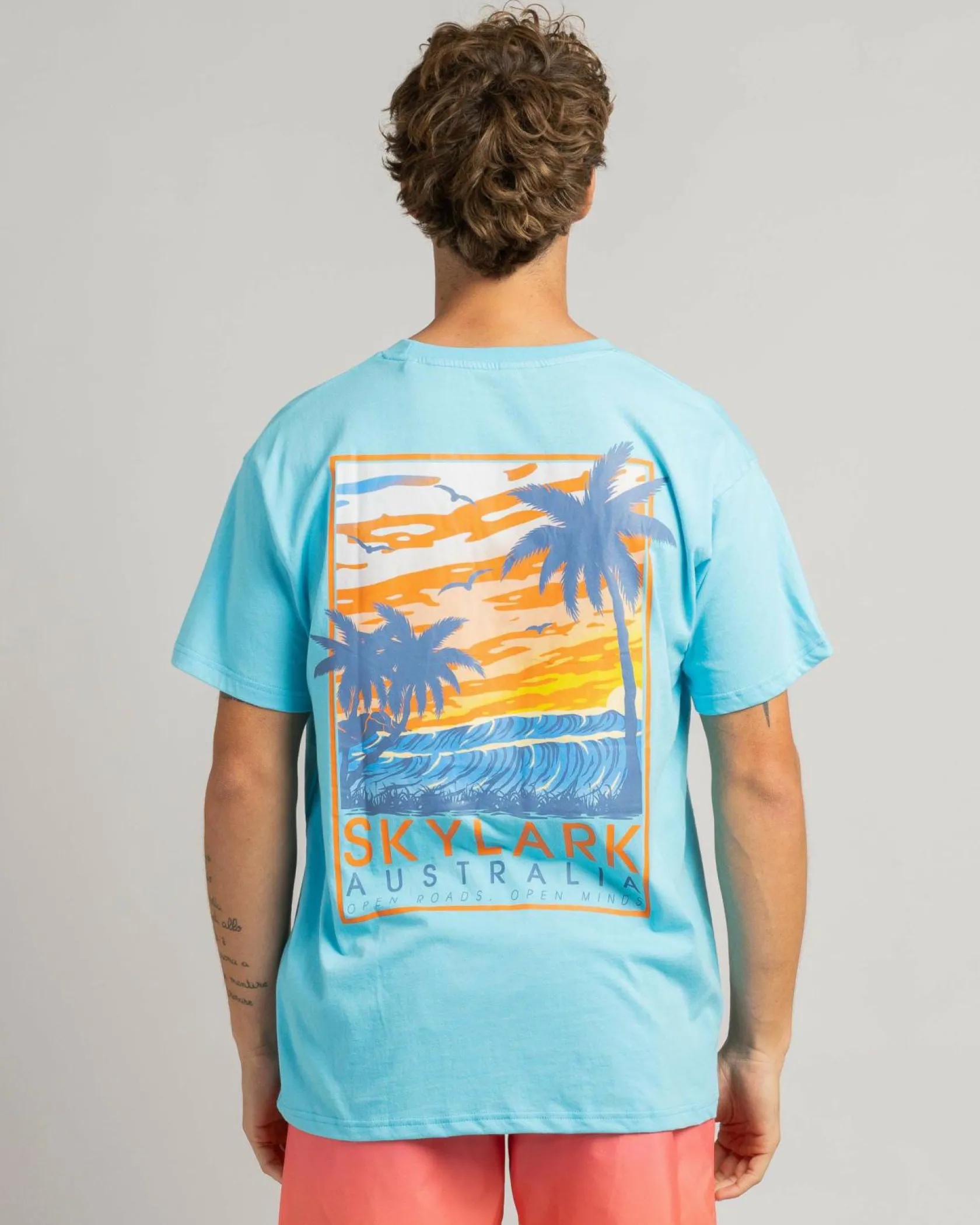 Skylark Sunset Swell T-Shirt Bright Blue Clearance