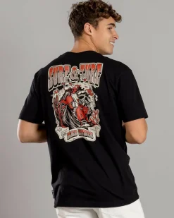 The Mad Hueys Surf And Turf T-Shirt Black