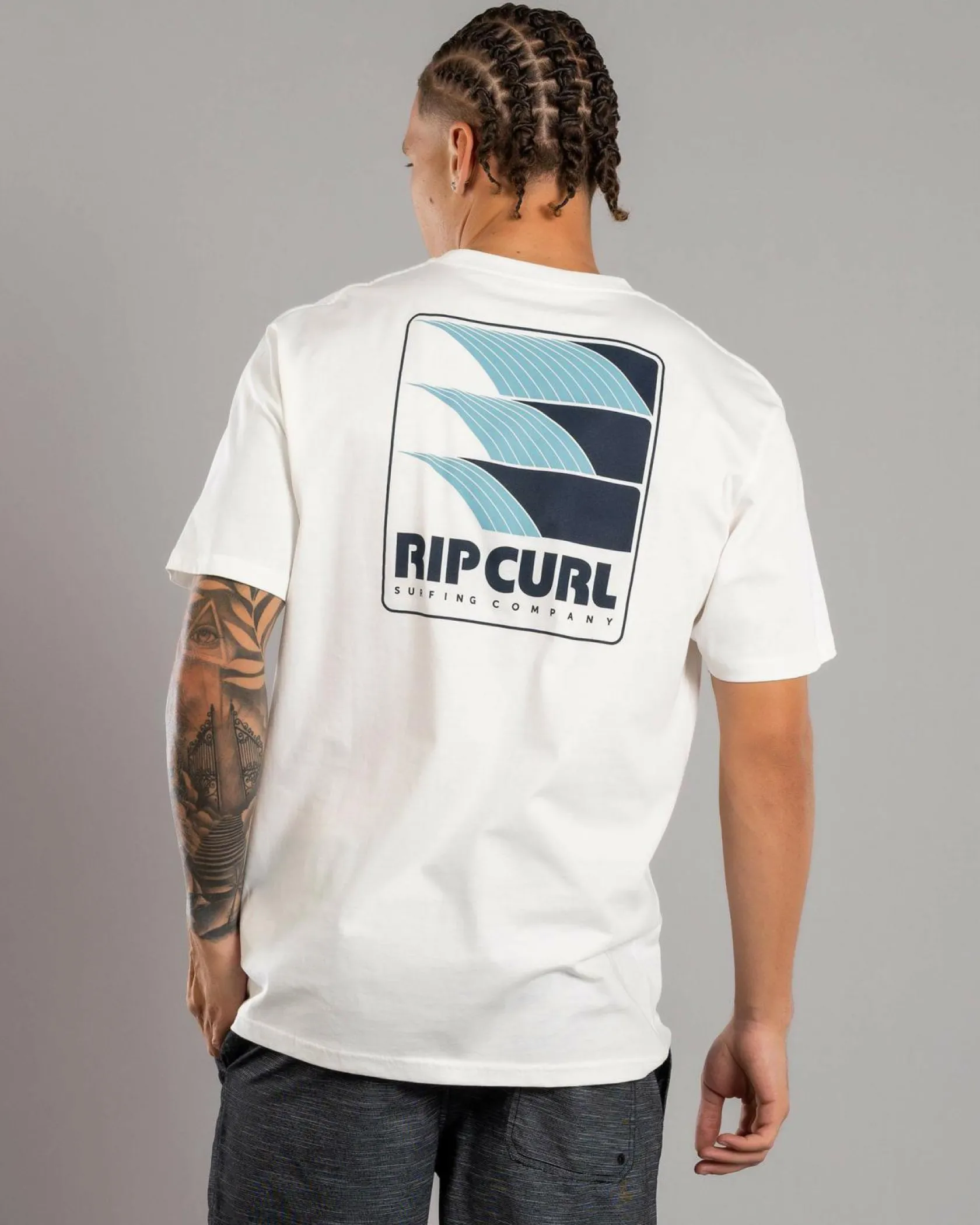 Rip Curl Surf Revival Line Up T-Shirt Bone Discount