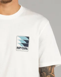 Rip Curl Surf Revival Line Up T-Shirt Bone Discount