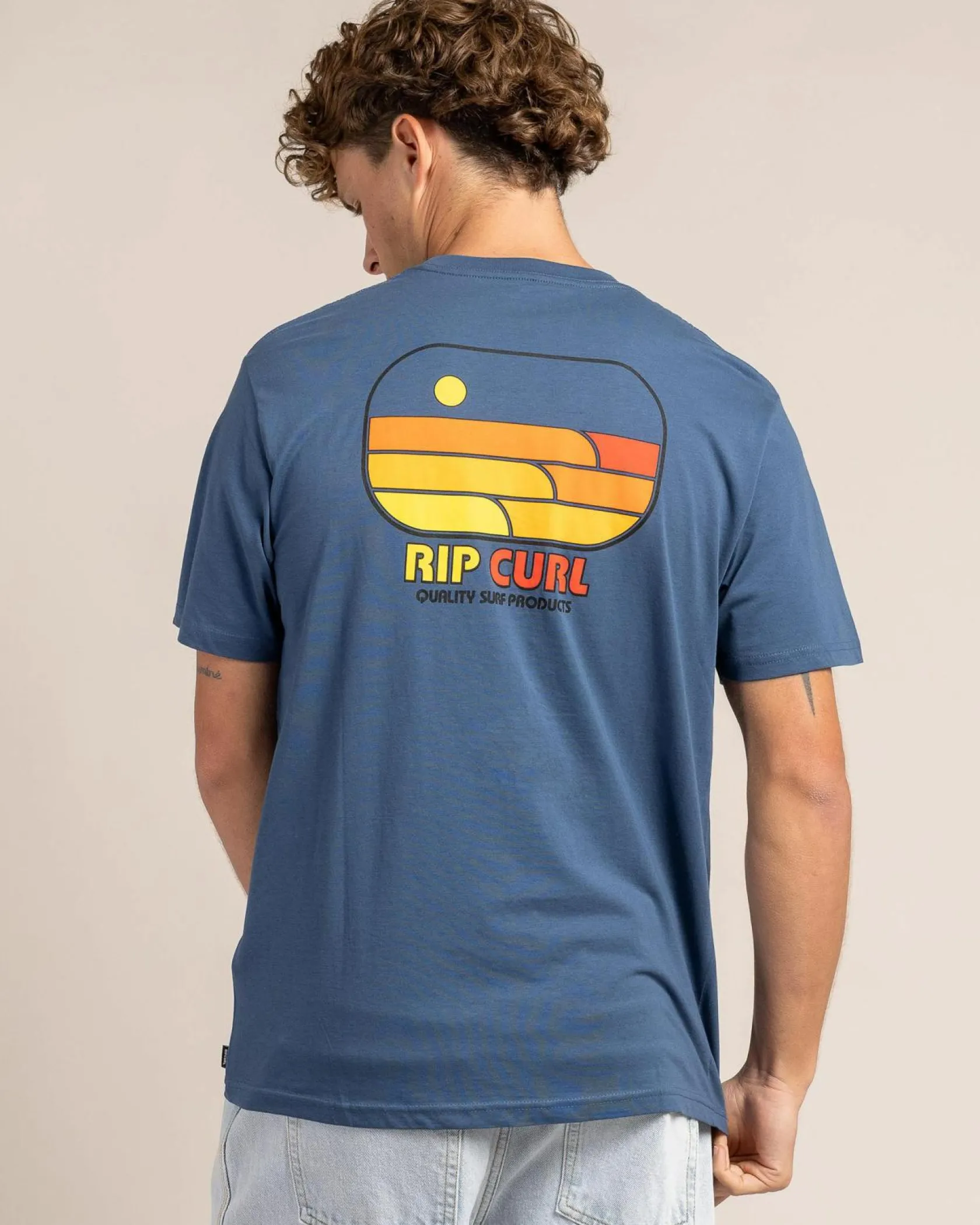 Rip Curl Surf Revival Lined Up T-Shirt Light Navy Online