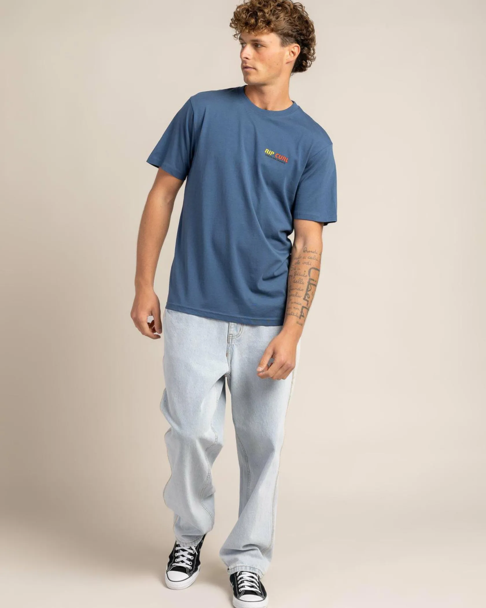 Rip Curl Surf Revival Lined Up T-Shirt Light Navy Online