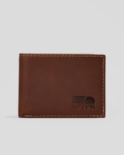 Rip Curl Surf Revival RFID All Day Leather Wallet Dark Brown