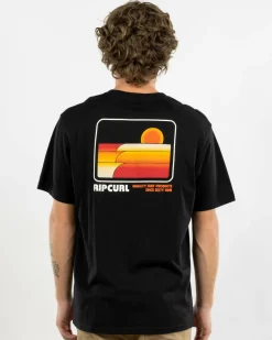 Rip Curl Surf Revival Stacked T-Shirt Black