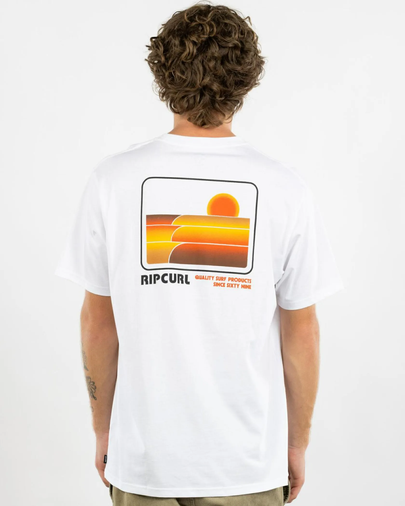 Rip Curl Surf Revival Stacked T-Shirt White Best