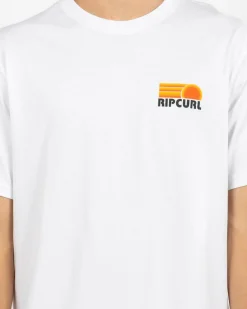 Rip Curl Surf Revival Stacked T-Shirt White Best