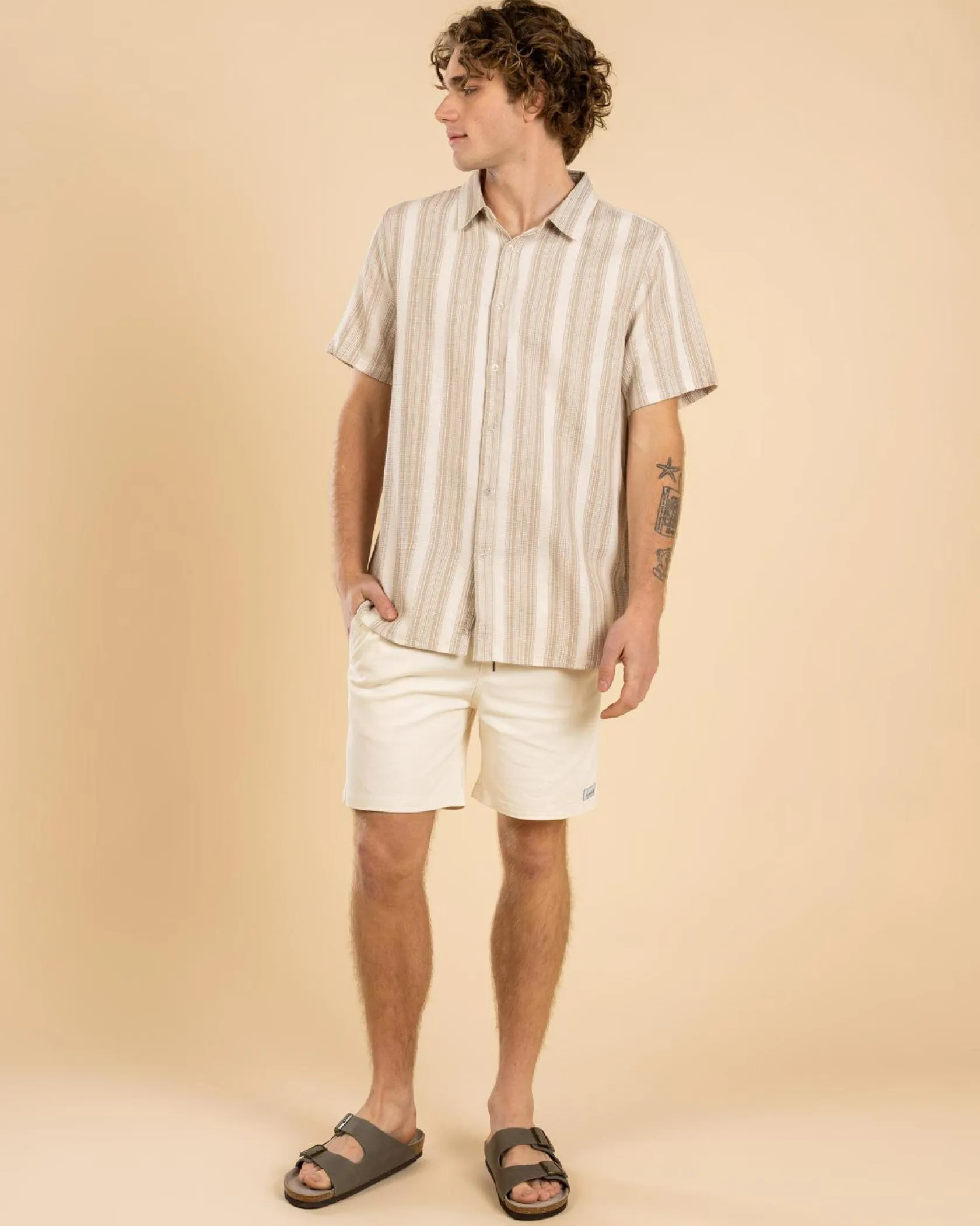 Lucid Surge Short Sleeve Shirt Tan Outlet