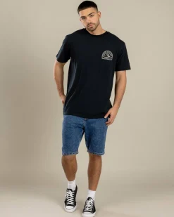 Quiksilver Swell Lines T-Shirt Black Clearance