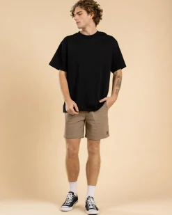 Lucid Switch Elastic Waist Shorts Sand Clearance