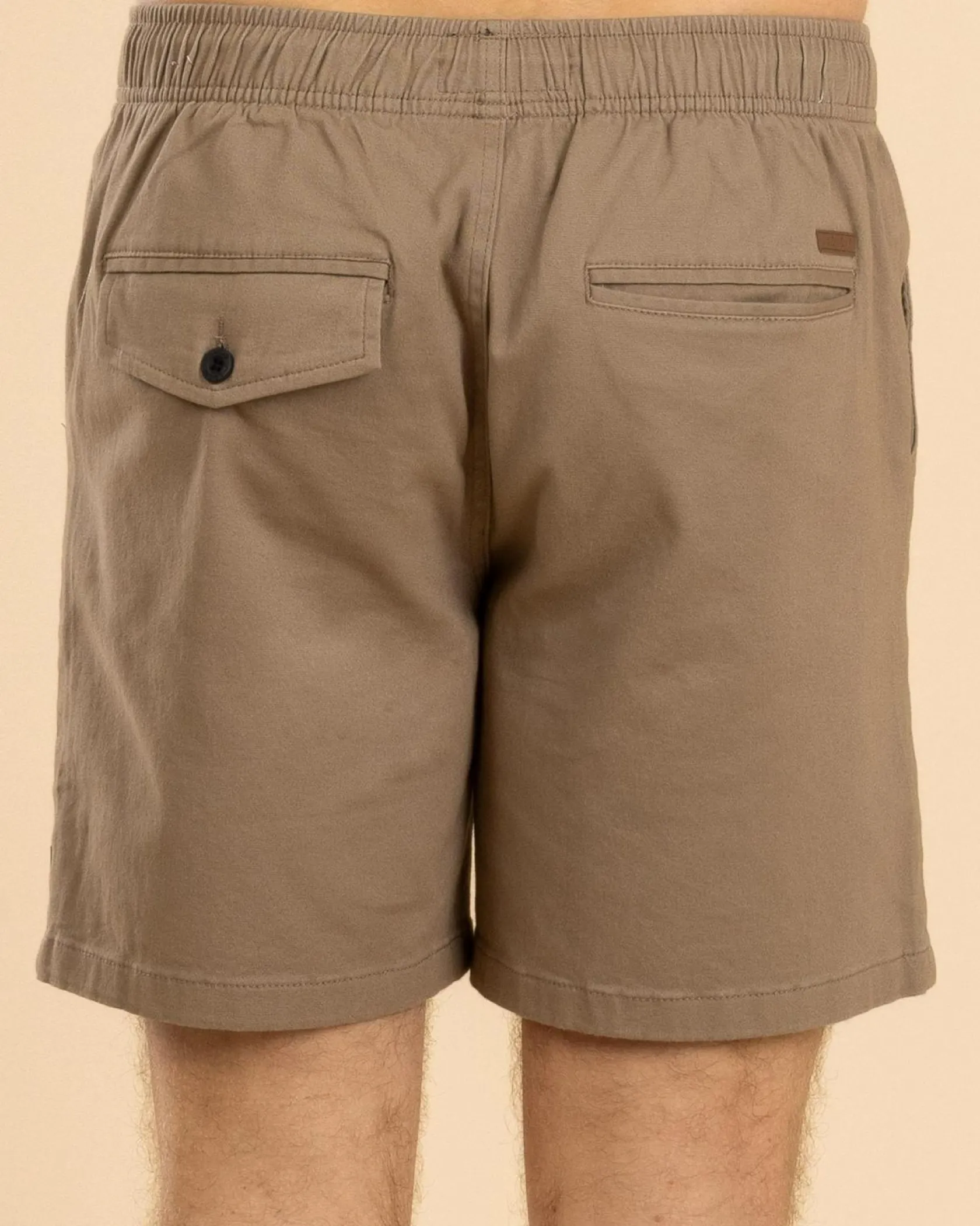 Lucid Switch Elastic Waist Shorts Sand Clearance