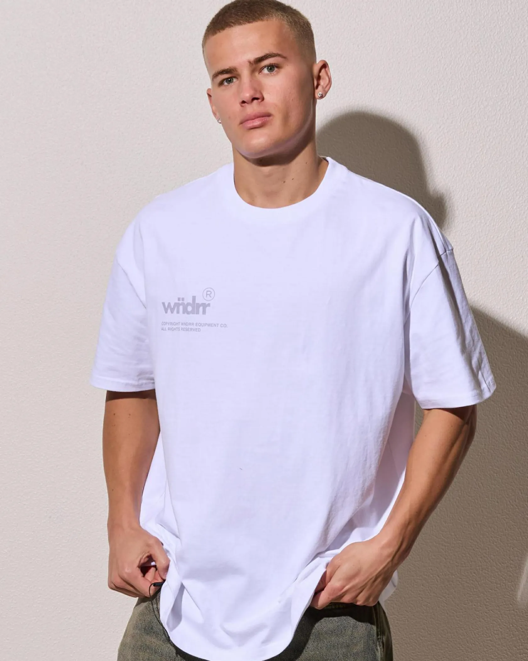 Wndrr Syndicate Box Fit T-Shirt White Hot