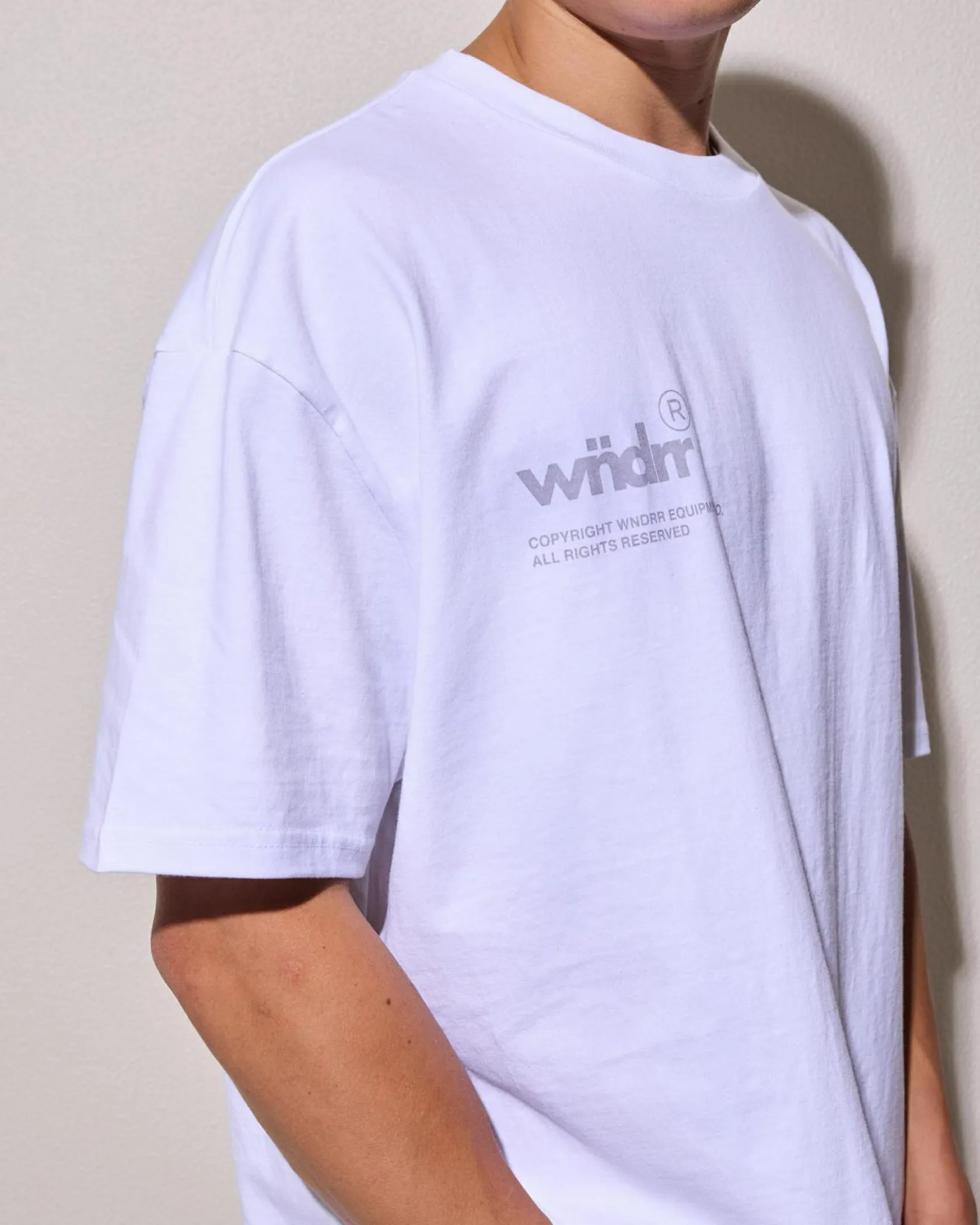 Wndrr Syndicate Box Fit T-Shirt White Hot