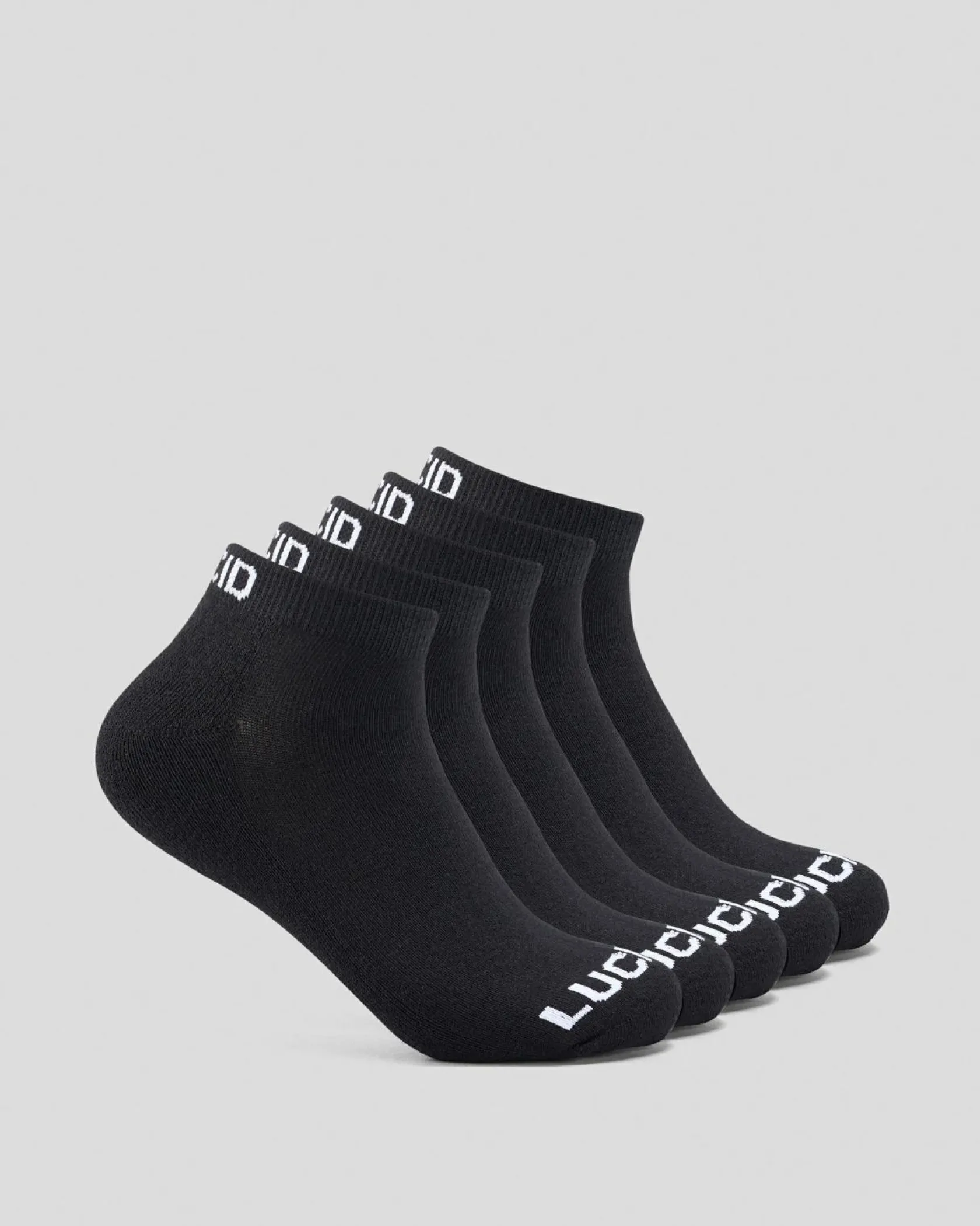 Lucid Tale Ankle Socks 5 Pack Black Outlet