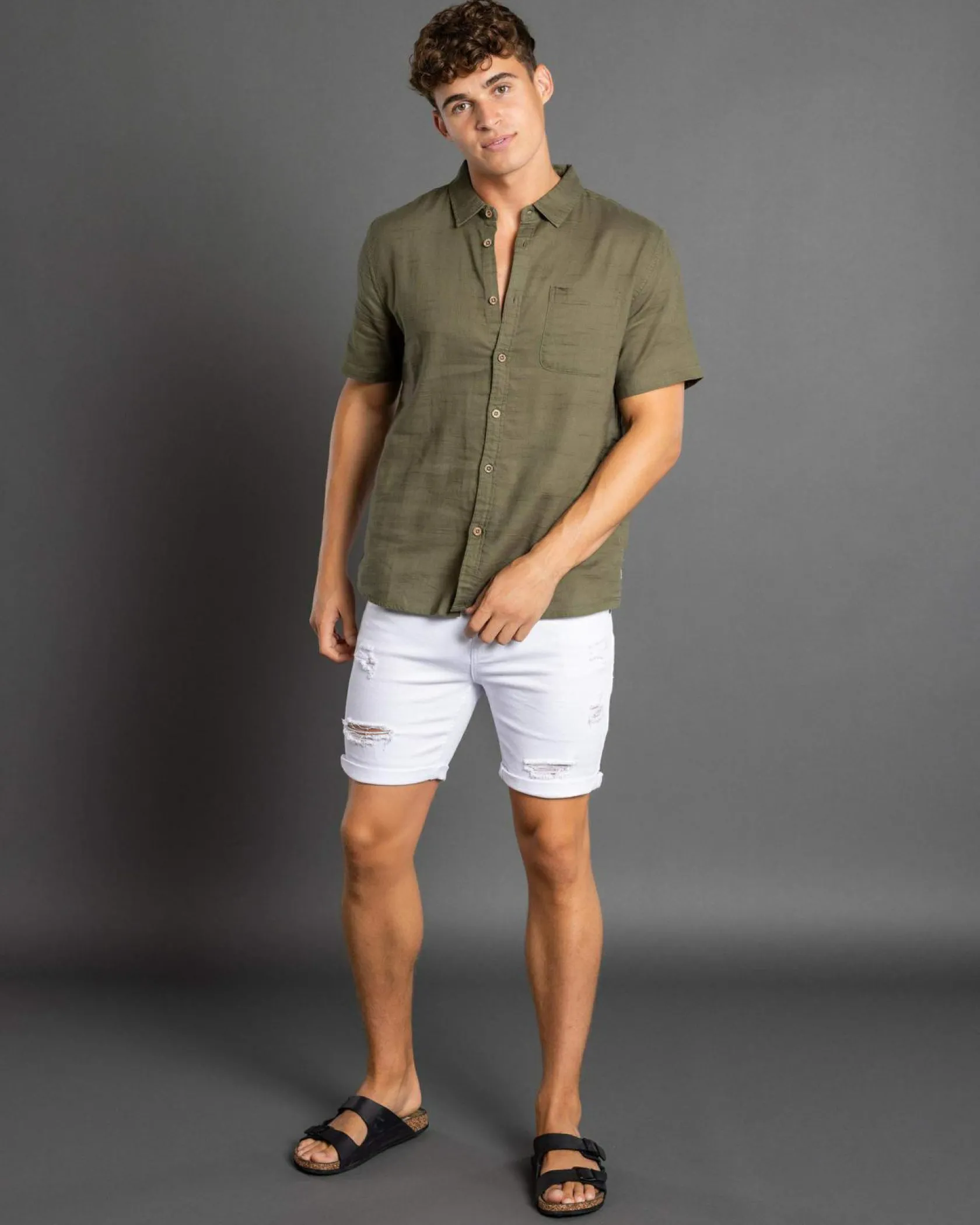 Skylark Tension Short Sleeve Shirt Olive Sale