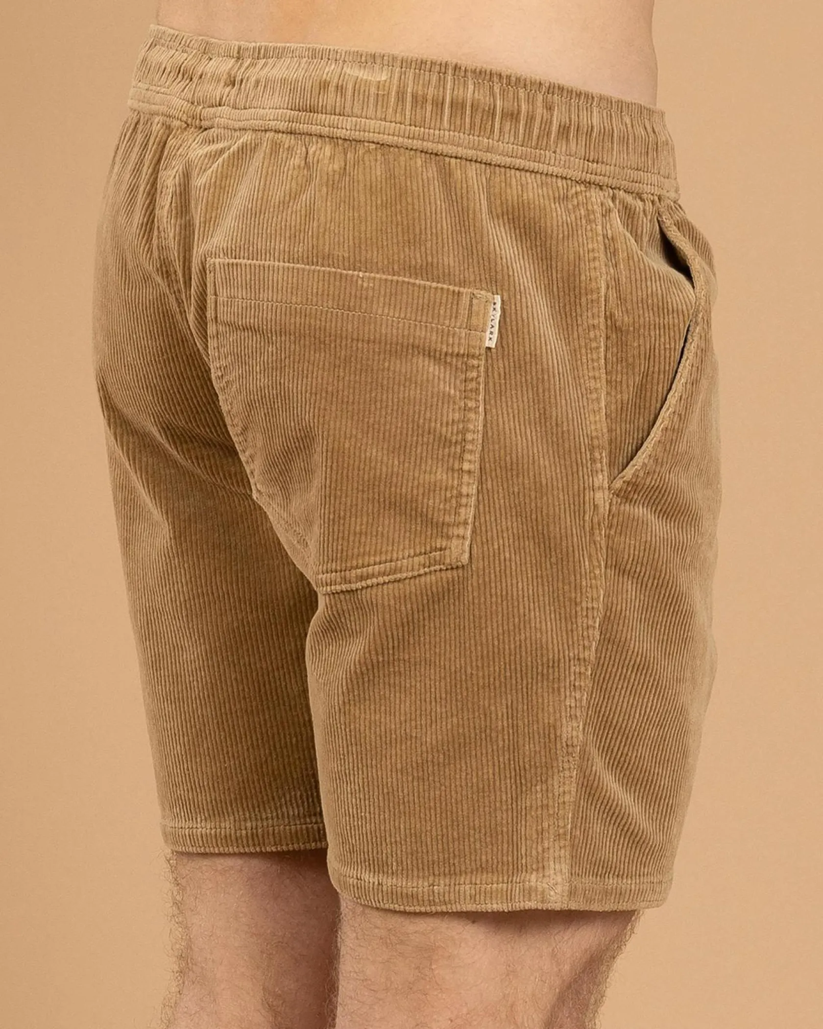 Skylark Tether Elastic Waist Shorts Tan New