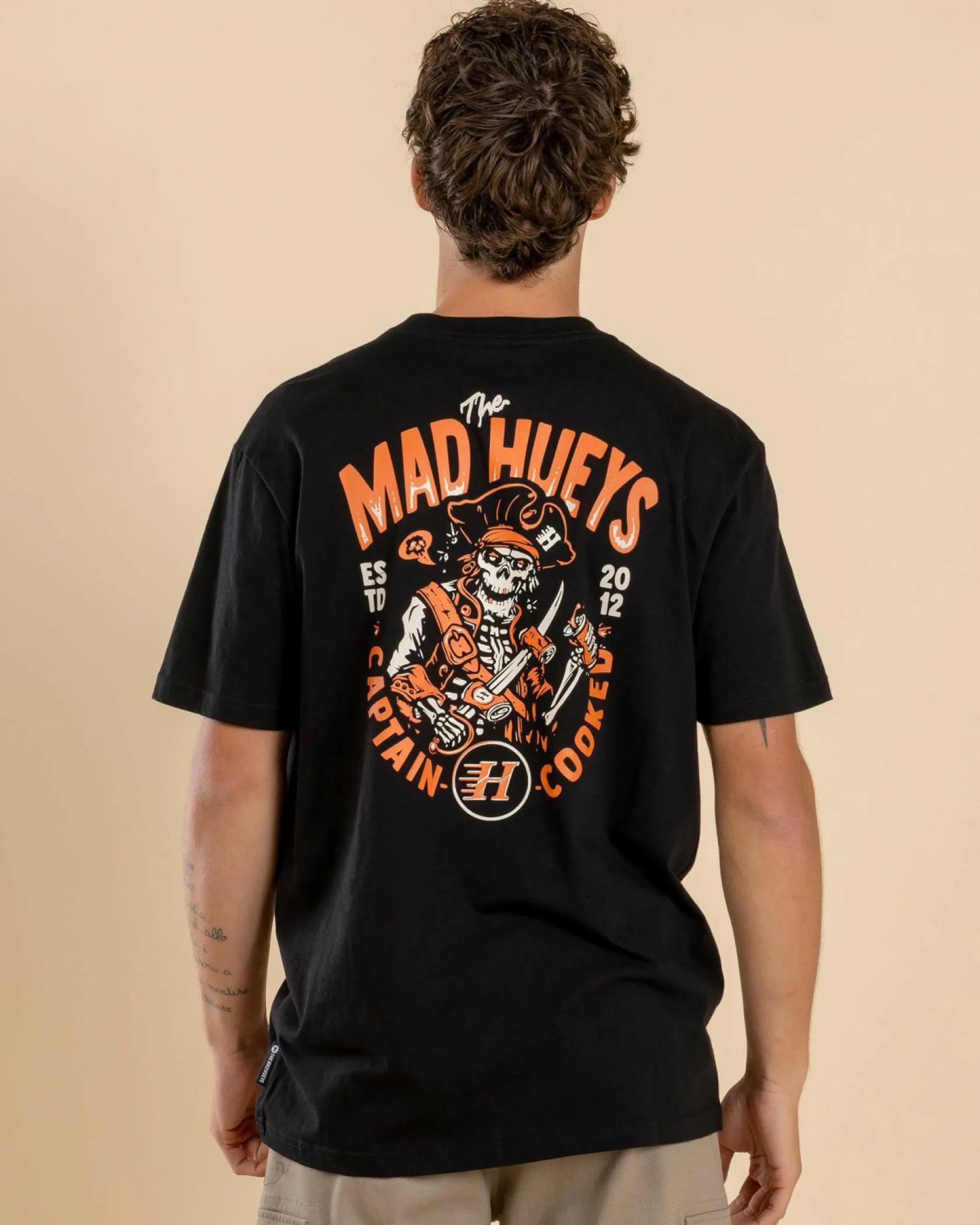 The Mad Hueys The Captains Cooked T-Shirt Black Clearance