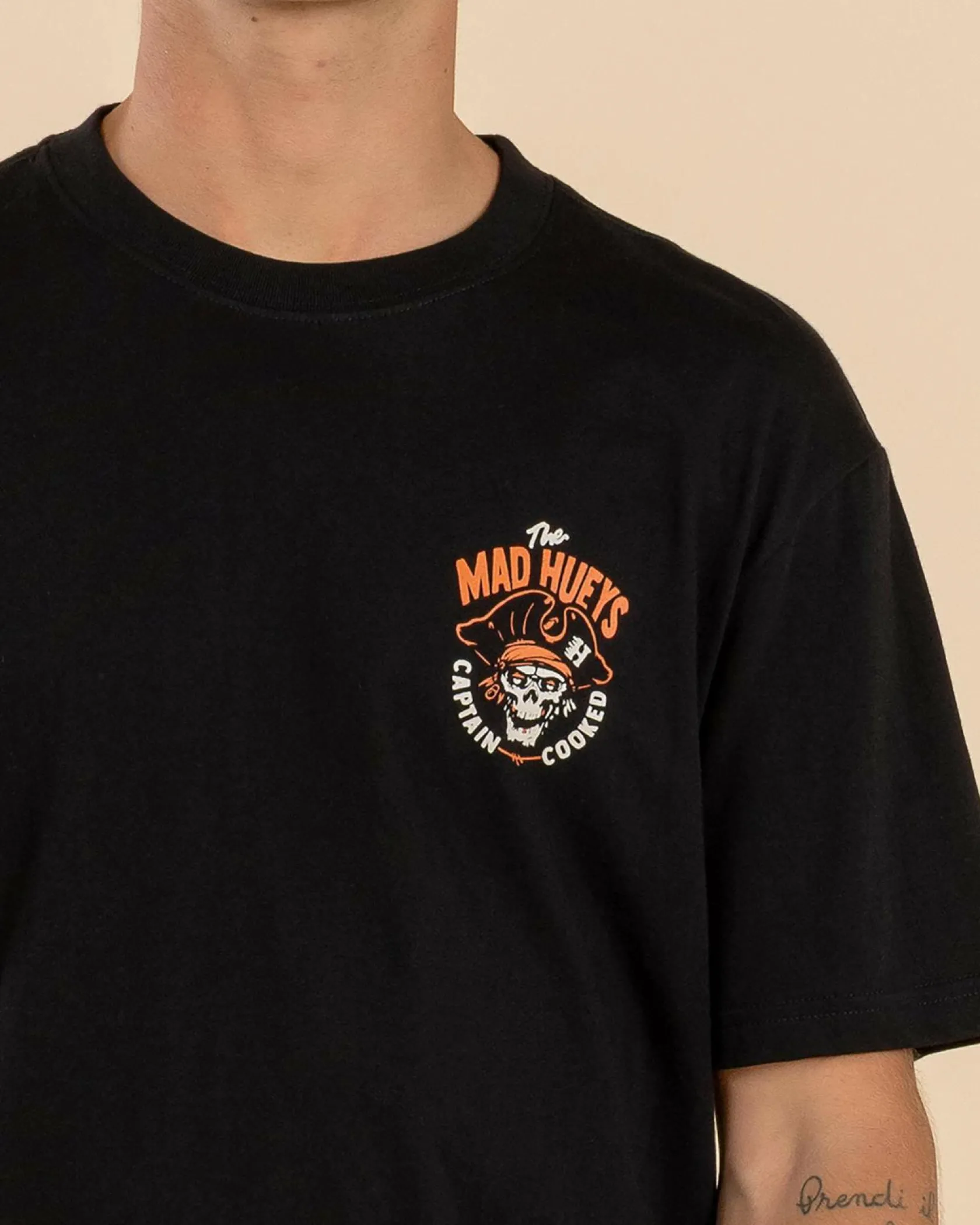 The Mad Hueys The Captains Cooked T-Shirt Black Clearance