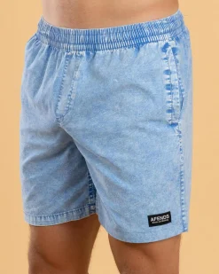 Afends The Dopamine Board Shorts Blue Acid Wash New