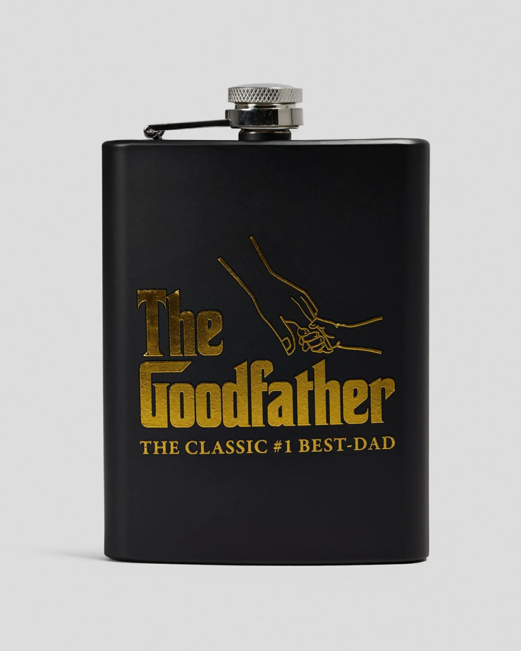 Get It Now The Goodfather Metal Flask Black/gold Best