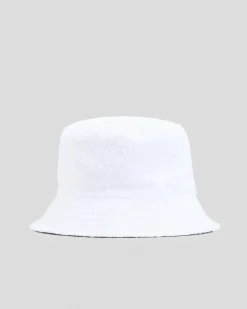 The Mad Hueys The Sailor Anchor Reversible Terry Bucket Hat White Clearance