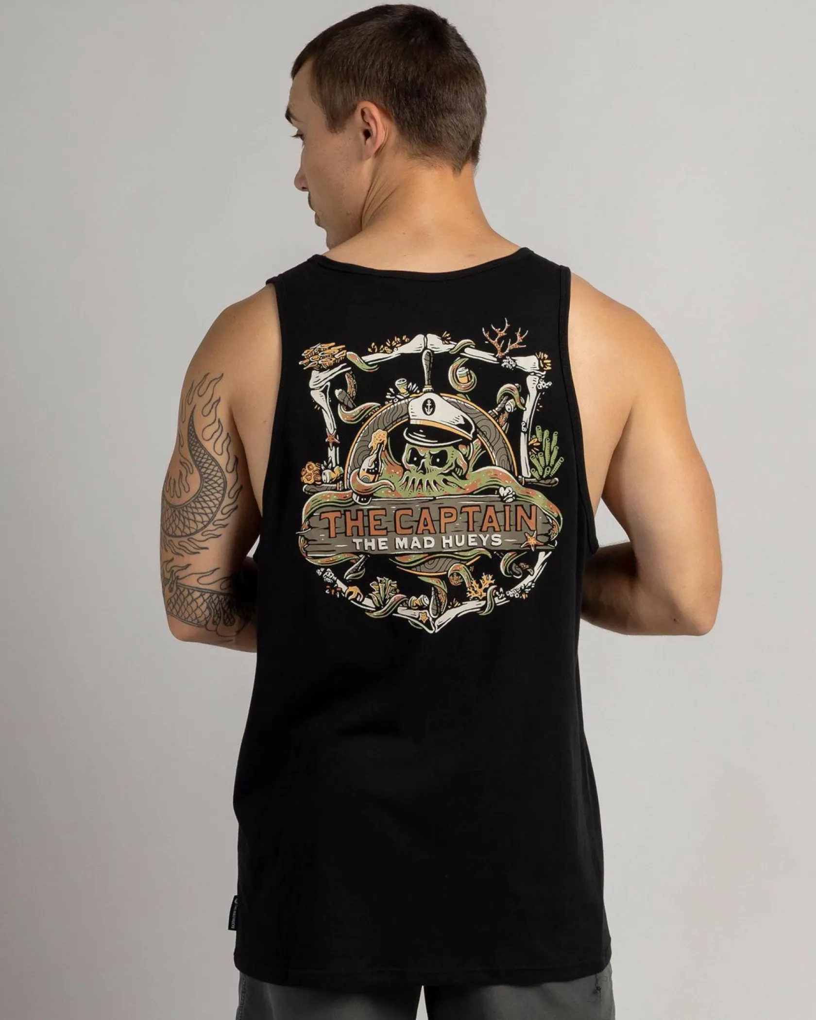 The Mad Hueys The Sea Captain Singlet Tank Black Outlet