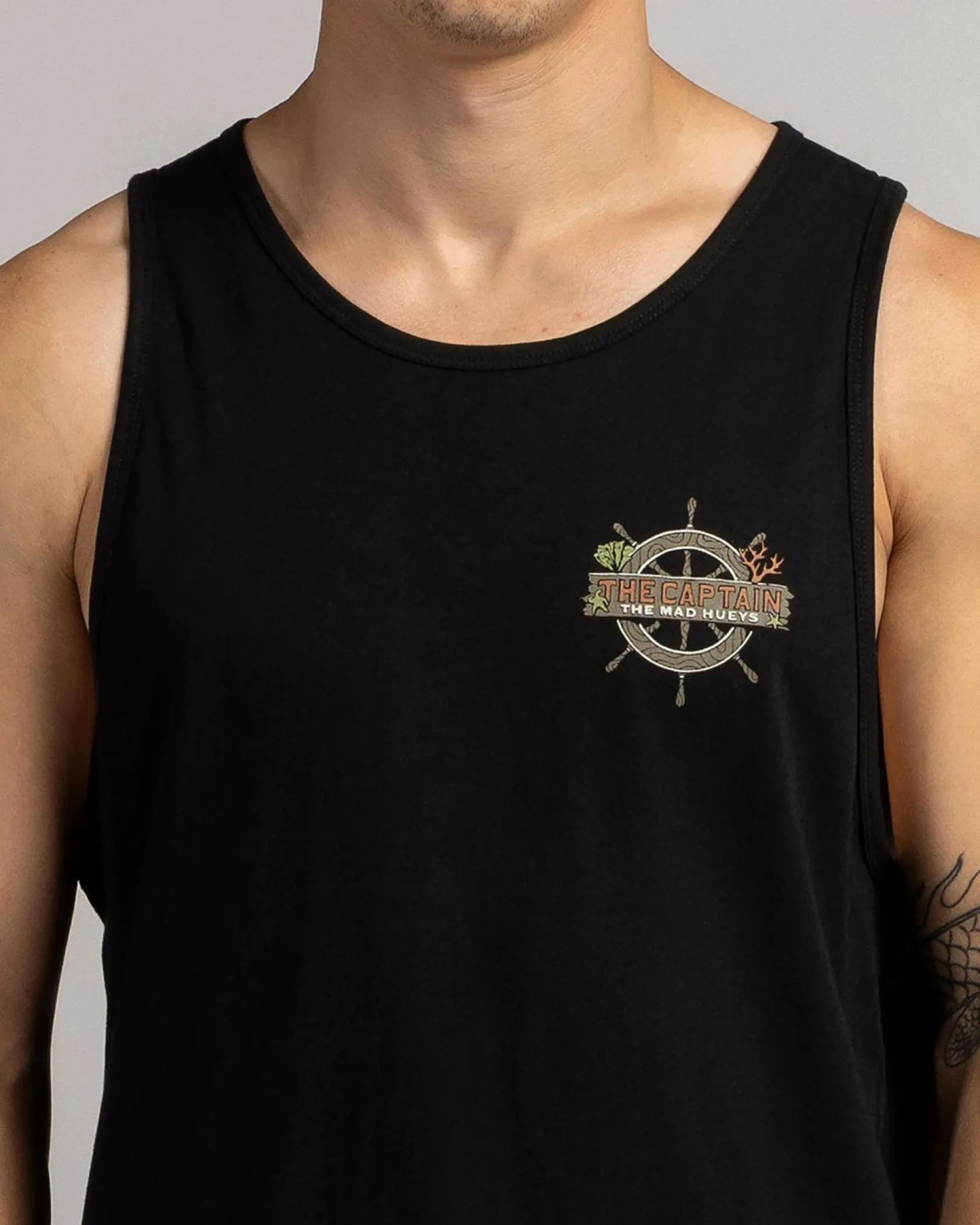 The Mad Hueys The Sea Captain Singlet Tank Black Outlet