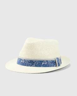Miscellaneous The Spencer Fedora Off White/navy Clearance