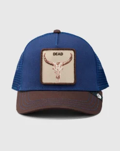 Goorin Bros The Two-Tone Skull Trucker Cap Lilac/dark Brown Clearance