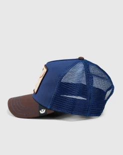 Goorin Bros The Two-Tone Skull Trucker Cap Lilac/dark Brown Clearance