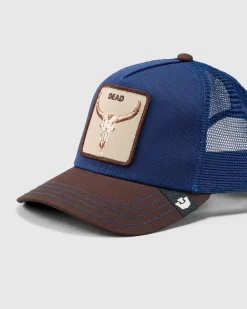 Goorin Bros The Two-Tone Skull Trucker Cap Lilac/dark Brown Clearance