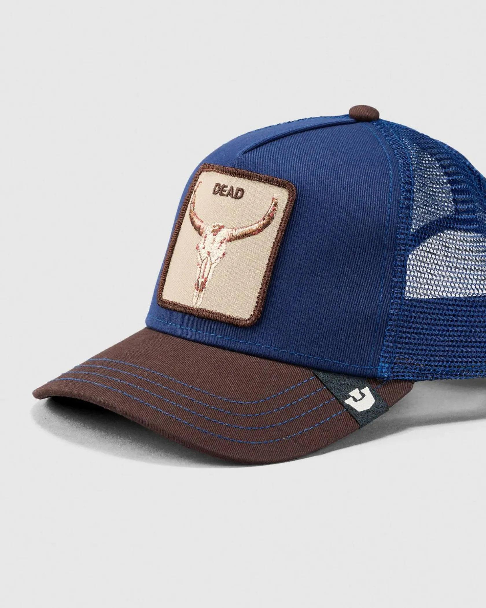 Goorin Bros The Two-Tone Skull Trucker Cap Lilac/dark Brown Clearance