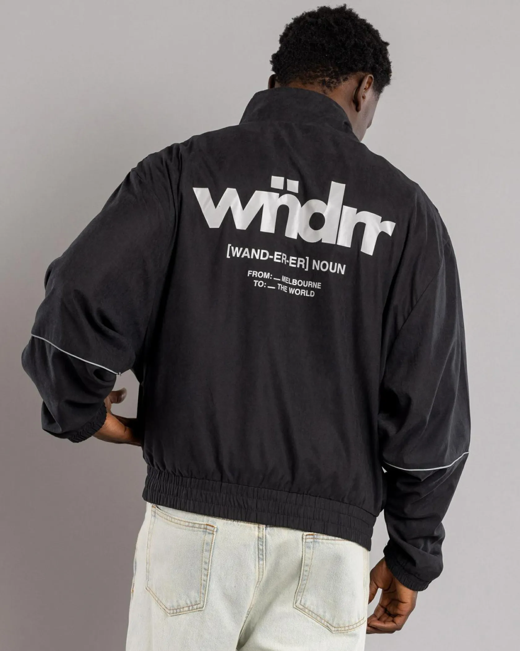 Wndrr The World Sport Jacket Black New