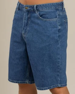 Happy Hour Thrift Denim Shorts Washed Blue New