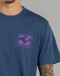 Rip Curl Throwback T-Shirt Light Navy Outlet