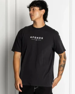 Afends Thrown Out T-Shirt Black / White