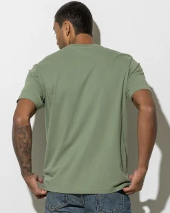 Afends Thrown Out T-Shirt Oil Green Online