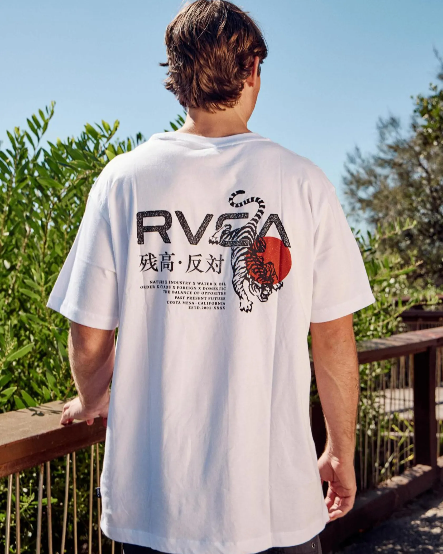 RVCA Tiger Sun T-Shirt White Sale