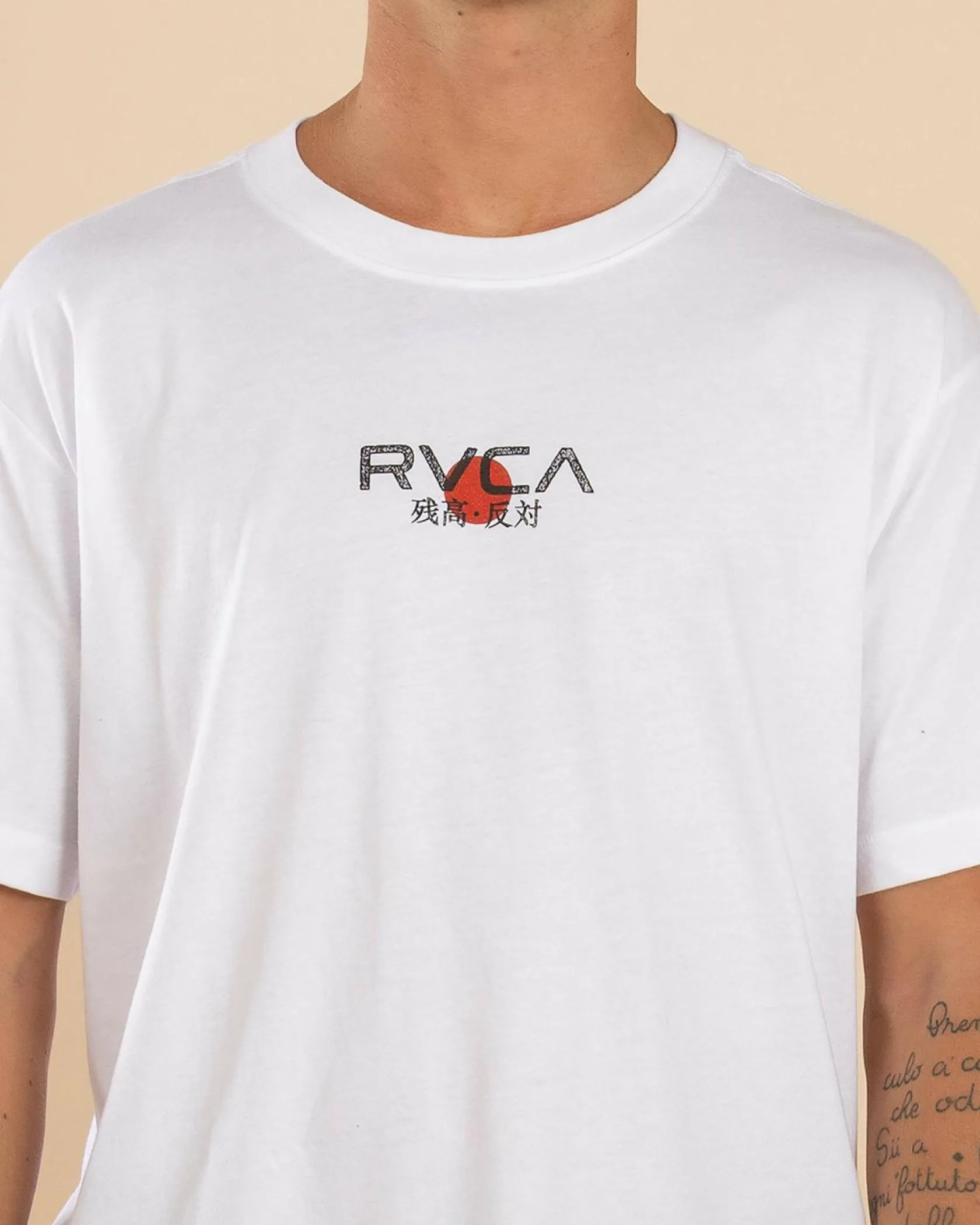 RVCA Tiger Sun T-Shirt White Sale